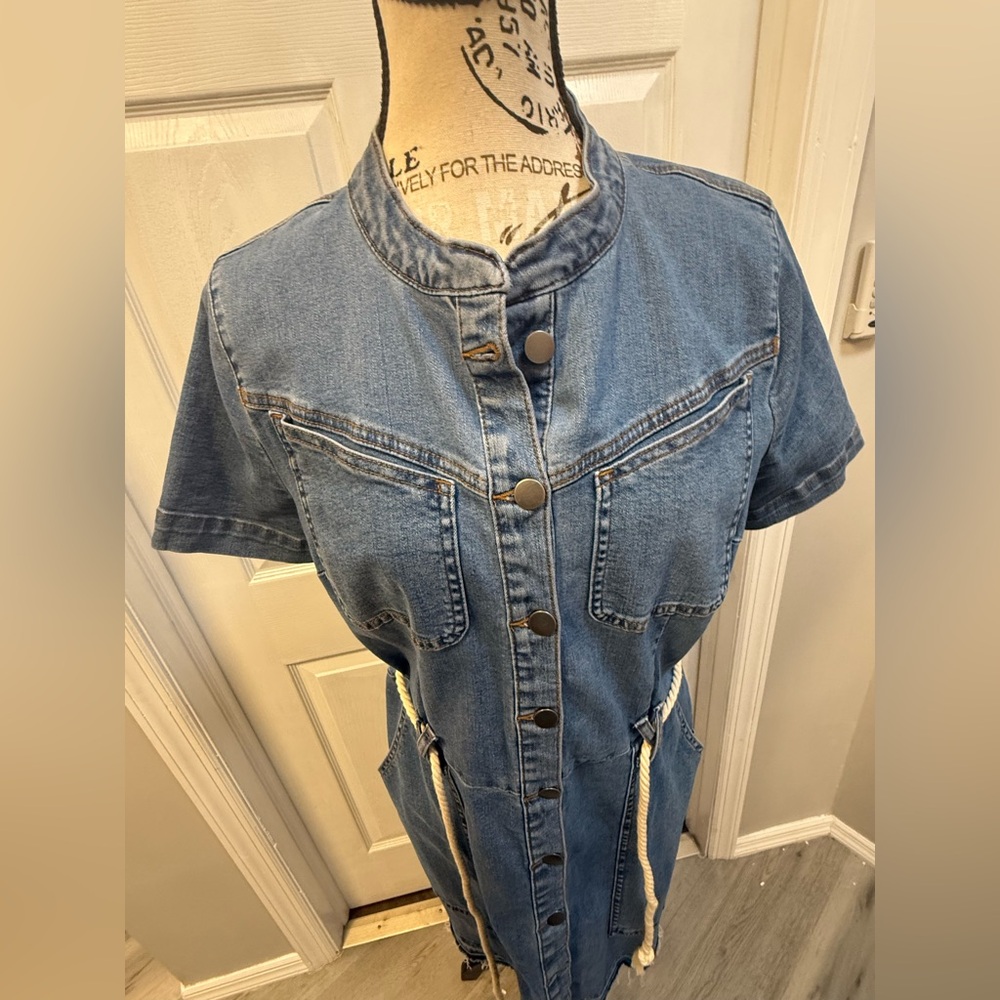 Kut from the Kloth Light Blue Denim Dress - Picture 2 of 4